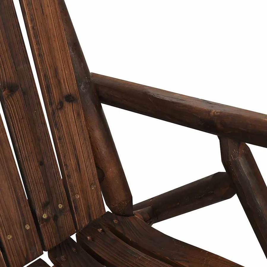 Banc à bascule jardin 2 places 123x96x102 cm bois massif épicéa - 5