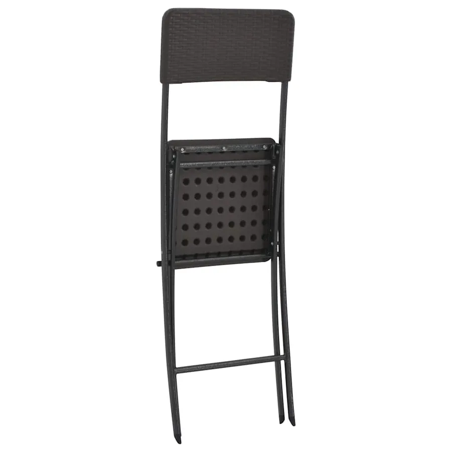 Chaise de bar pliable lot de 2 PEHD et acier Aspect de rotin - 6