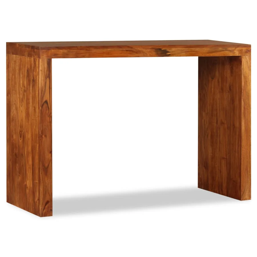 Table console Bois massif avec finition miel 110x40x76 cm - 5