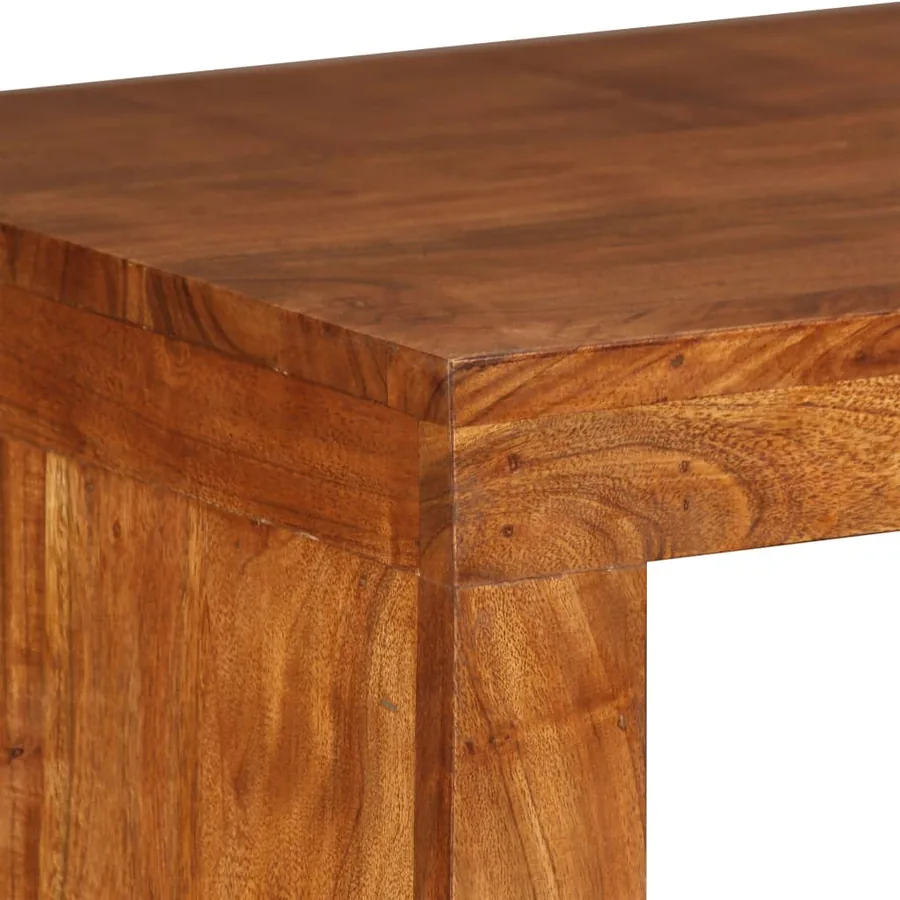 Table console Bois massif avec finition miel 110x40x76 cm - 7