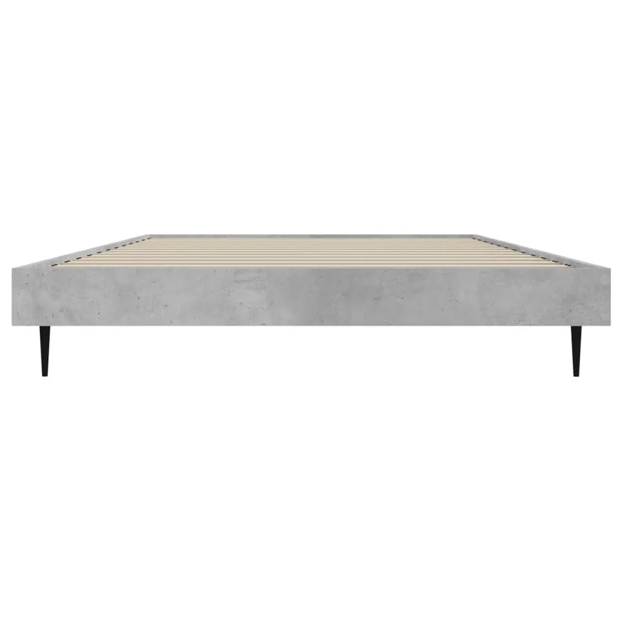 Cadre de lit sans matelas gris béton 90x190 cm - 6
