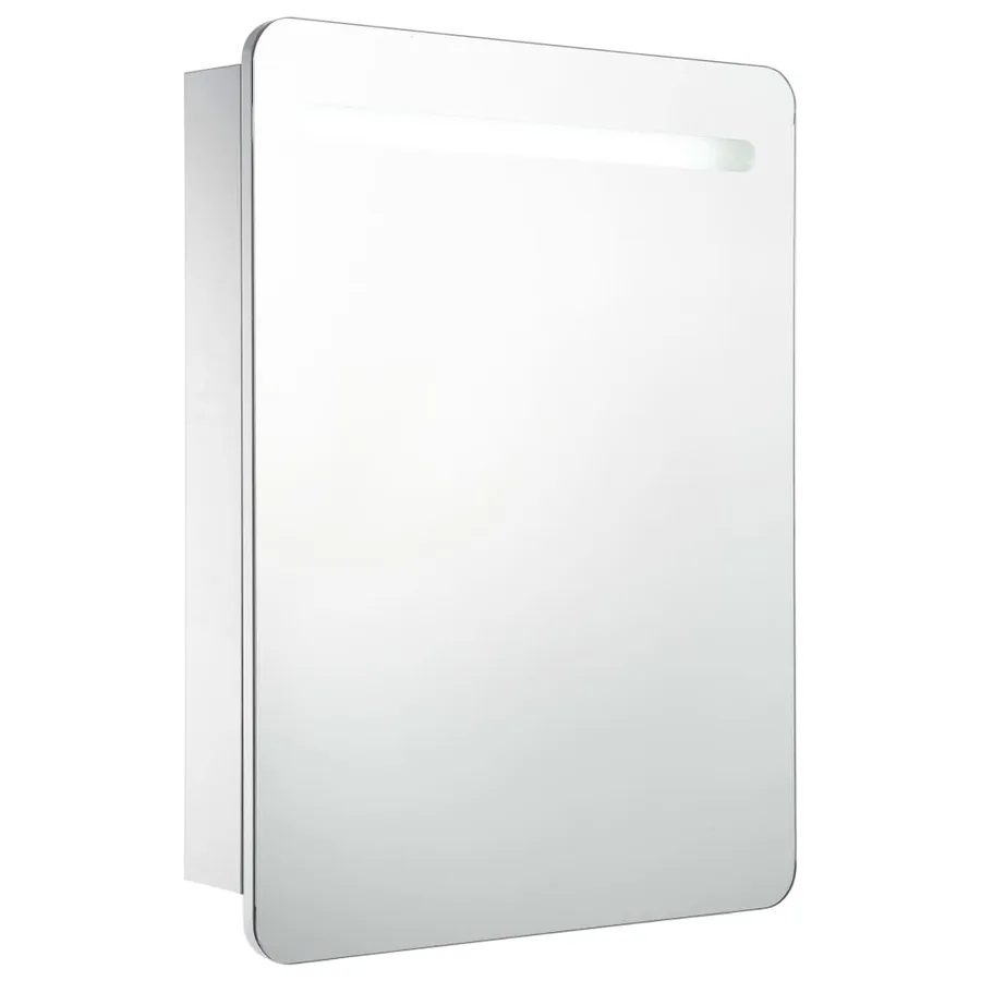Armoire de salle de bain à miroir LED 60x11x80 cm - 2