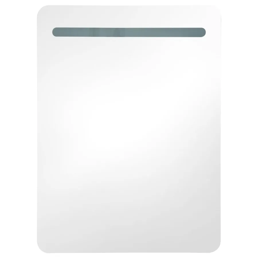 Armoire de salle de bain à miroir LED 60x11x80 cm - 4