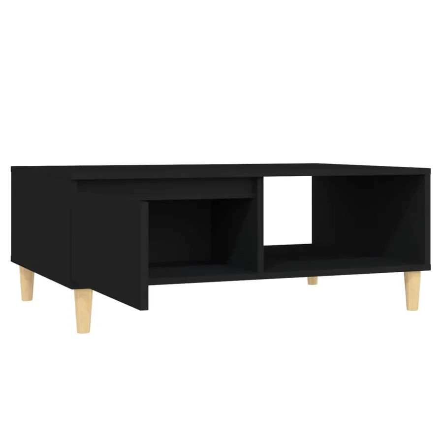 Table basse noir 90x60x35 cm bois d'ingénierie - 5