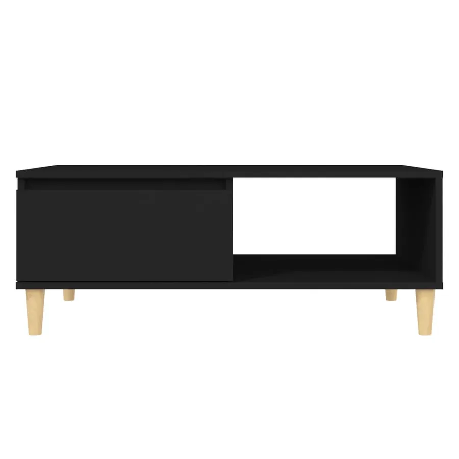 Table basse noir 90x60x35 cm bois d'ingénierie - 6
