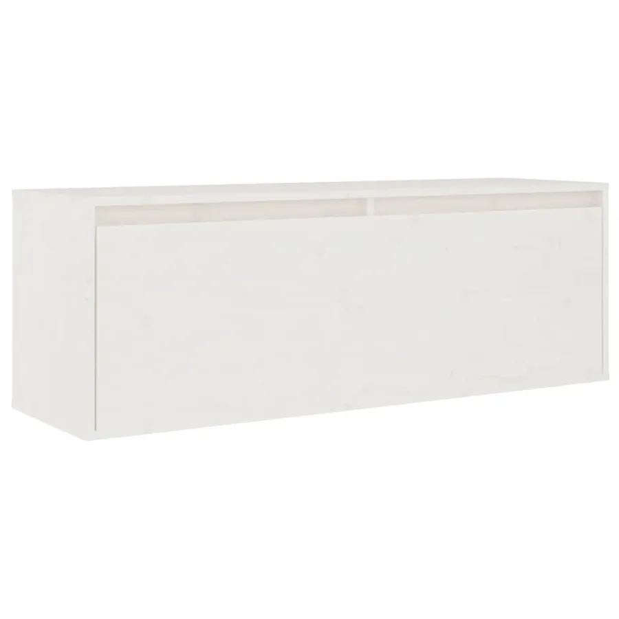 Meubles TV 4 pcs Blanc Bois massif de pin - 5