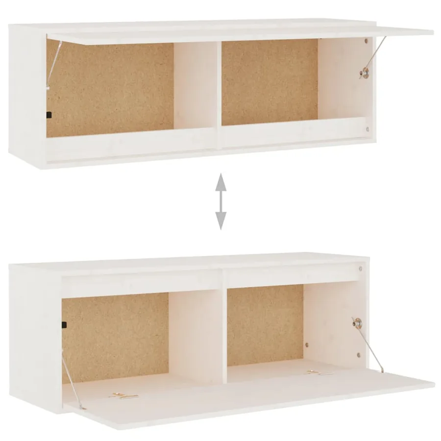 Meubles TV 4 pcs Blanc Bois massif de pin - 6
