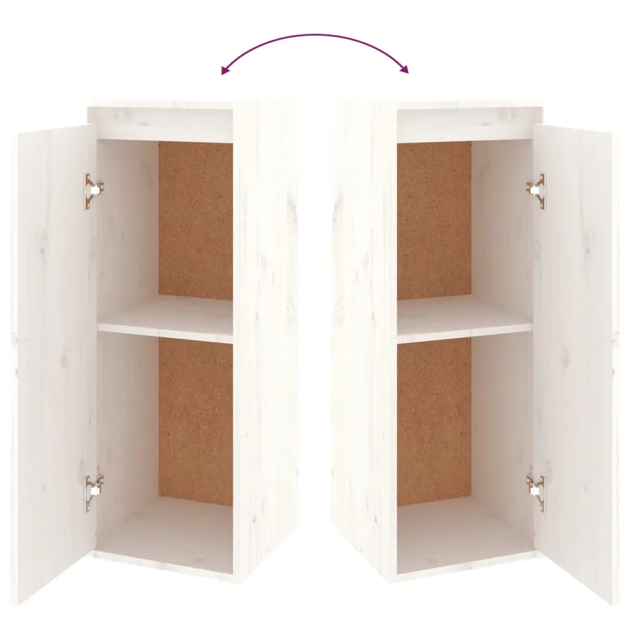 Meubles TV 4 pcs Blanc Bois massif de pin - 8