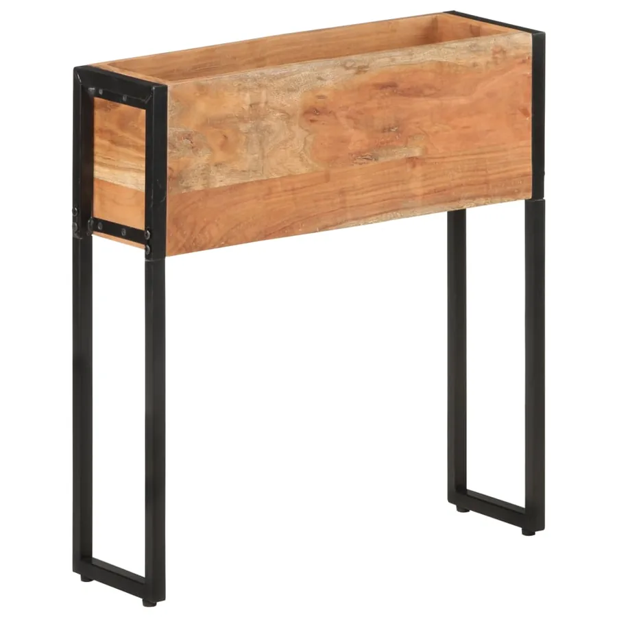 Jardinière 60x20x68 cm Bois massif d'acacia - 11