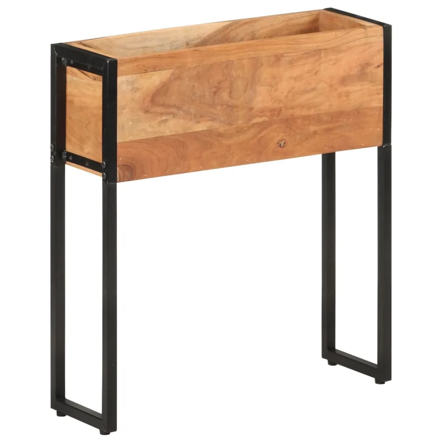 Jardinière 60x20x68 cm Bois massif d'acacia - 9