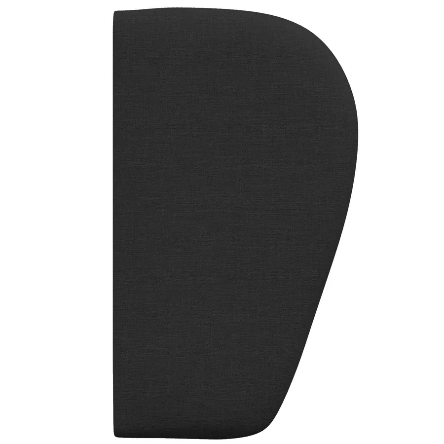 Oreille de tête de lit Noir 40 x 23 x 6 cm tissu - 7