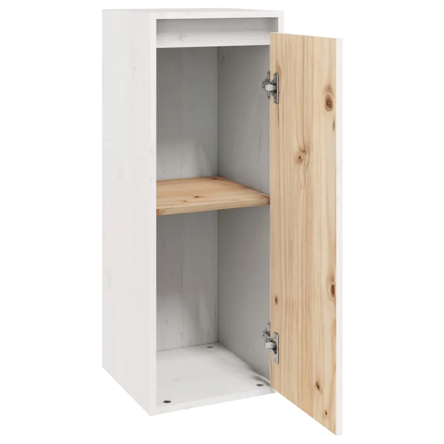 Armoires murales 2 pcs Blanc 30x30x80 cm Bois de pin massif - 6