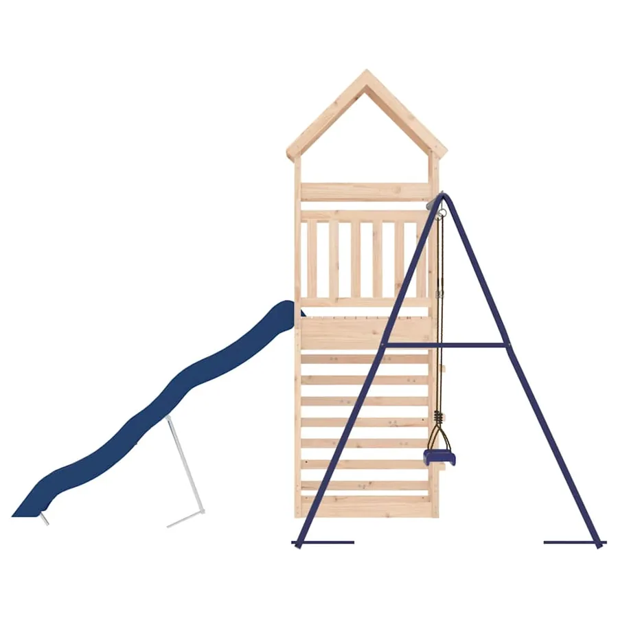 Aire de jeux d'extérieur bois de pin massif - 6