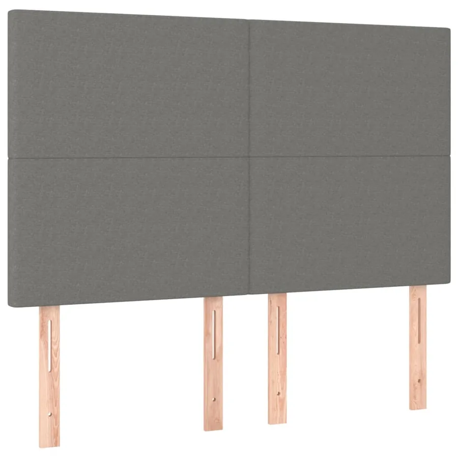 Sommier à lattes de lit avec matelas Gris foncé 140x190cm Tissu - 6