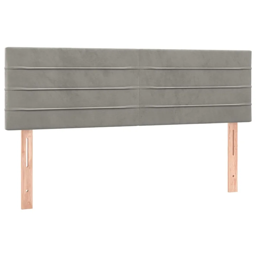 Sommier à lattes de lit et matelas Gris clair 140x190cm Velours - 6