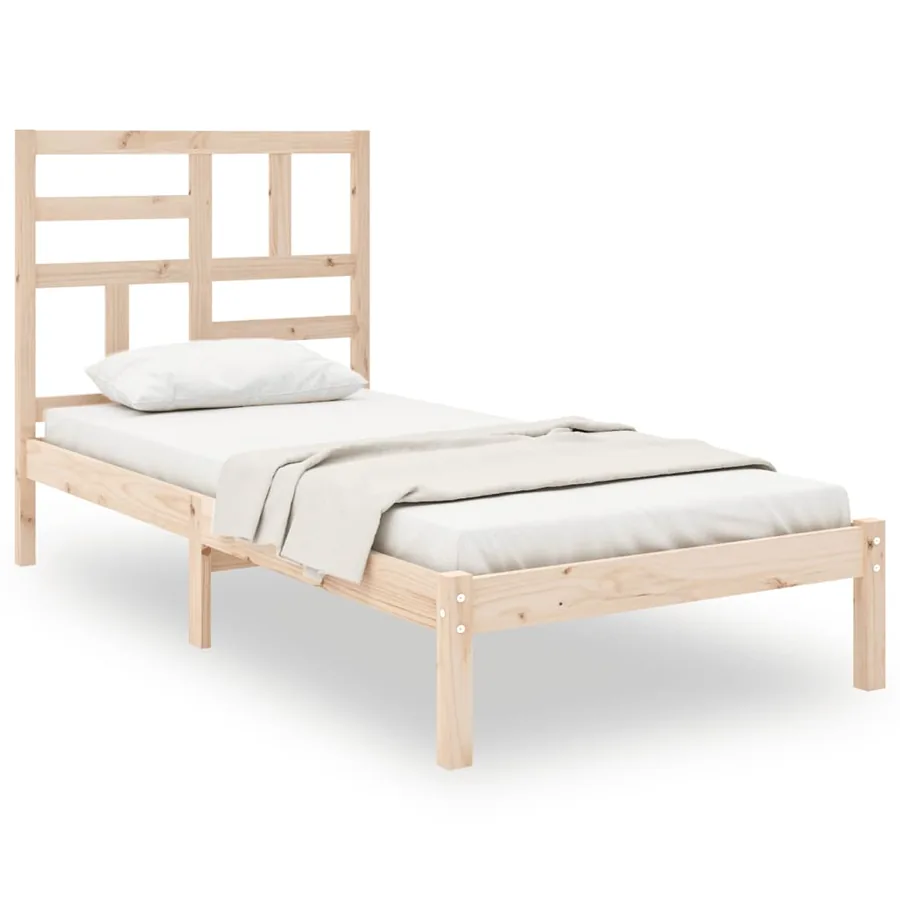 Cadre de lit sans matelas bois massif 90x190 cm - 2