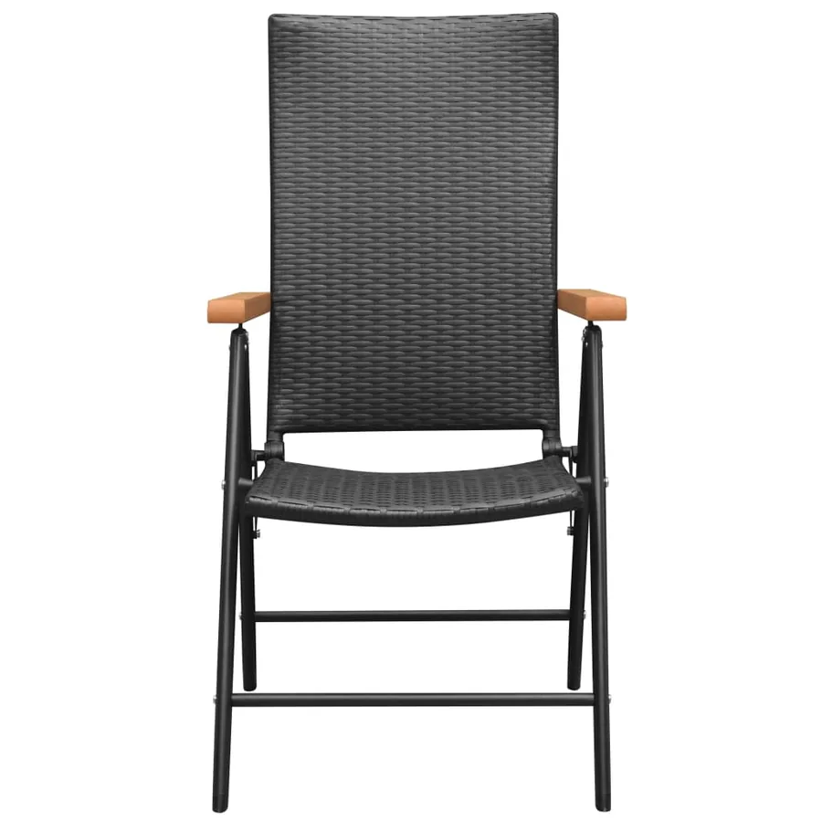 Ensemble à manger de jardin 5 pcs noir et marron - 5