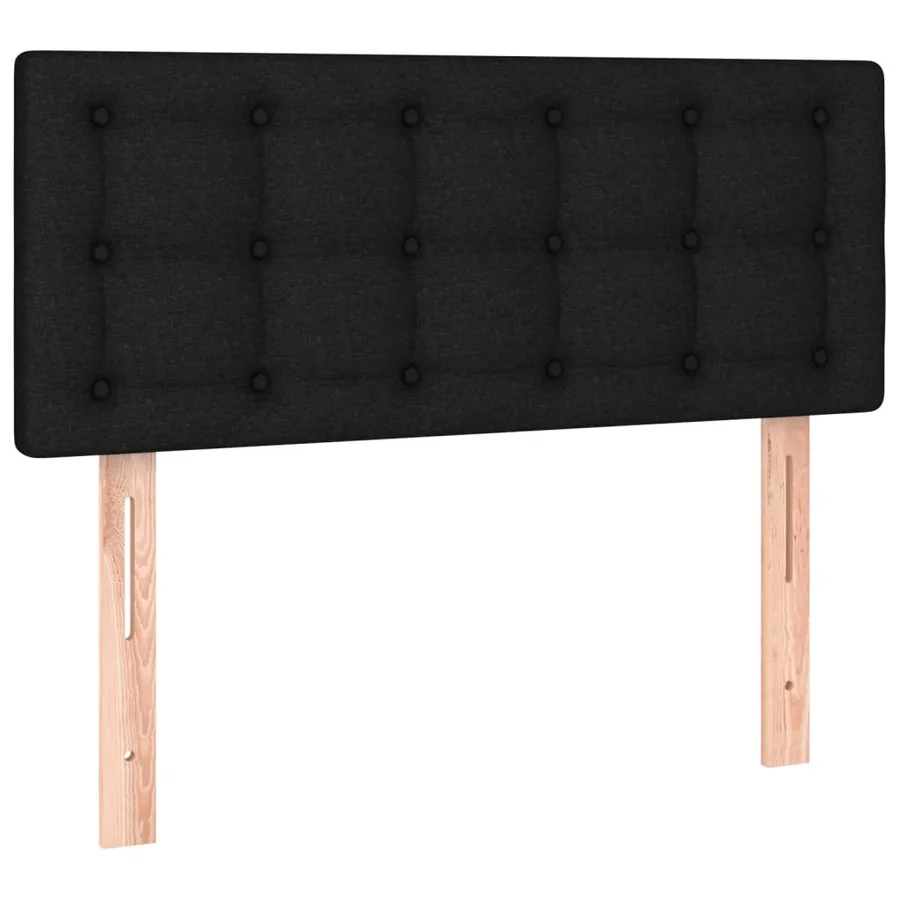 Sommier à lattes de lit avec matelas Noir 90x200 cm Tissu - 6