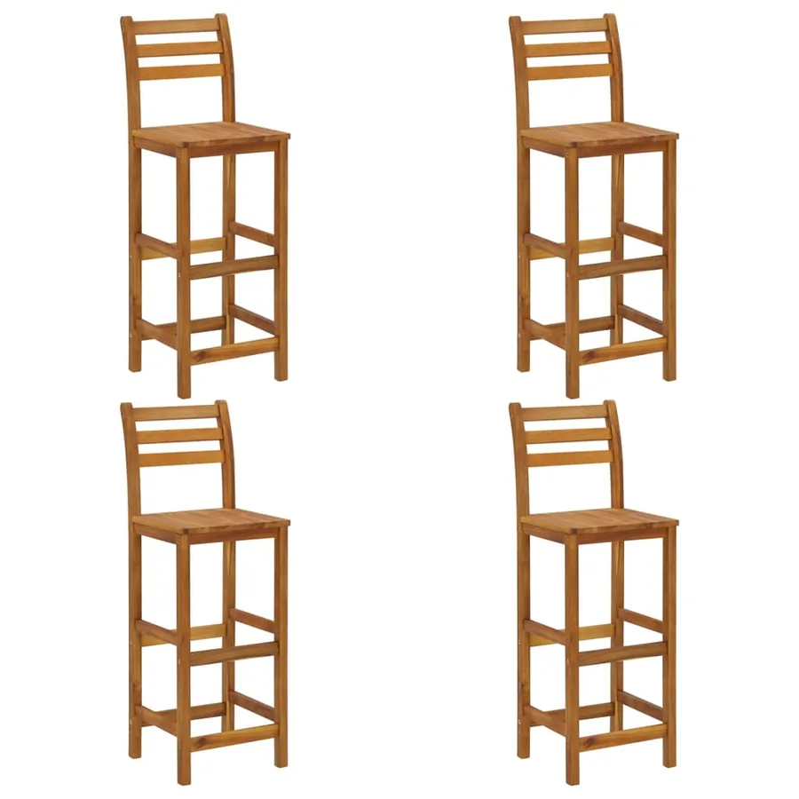 Ensemble de bar de jardin 5 pcs Bois d'acacia solide - 6