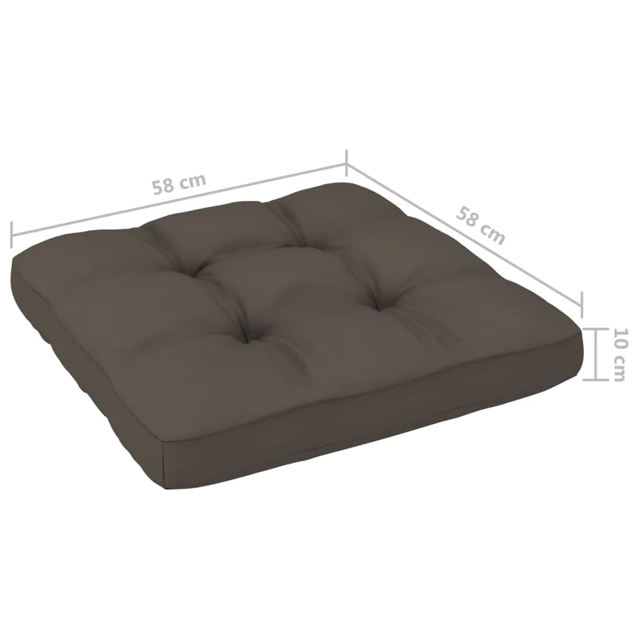 Salon de jardin palette 6 pcs et coussins Pin imprégné de blanc - 11