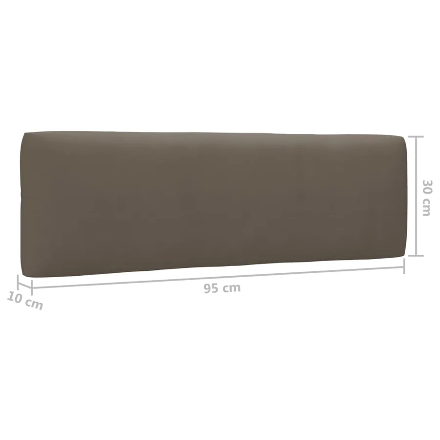 Salon de jardin palette 6 pcs et coussins Pin imprégné de blanc - 14