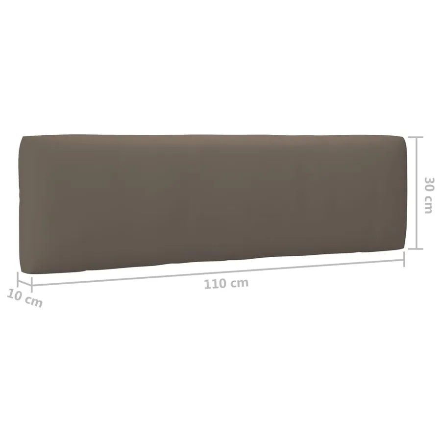 Salon de jardin palette 6 pcs et coussins Pin imprégné de blanc - 16