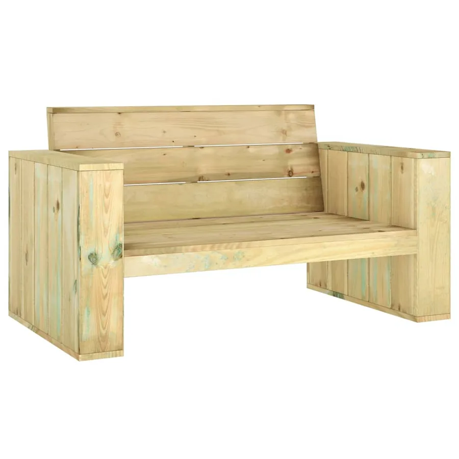 Salon de jardin 3 pcs Bois massif de pin imprégné - 7