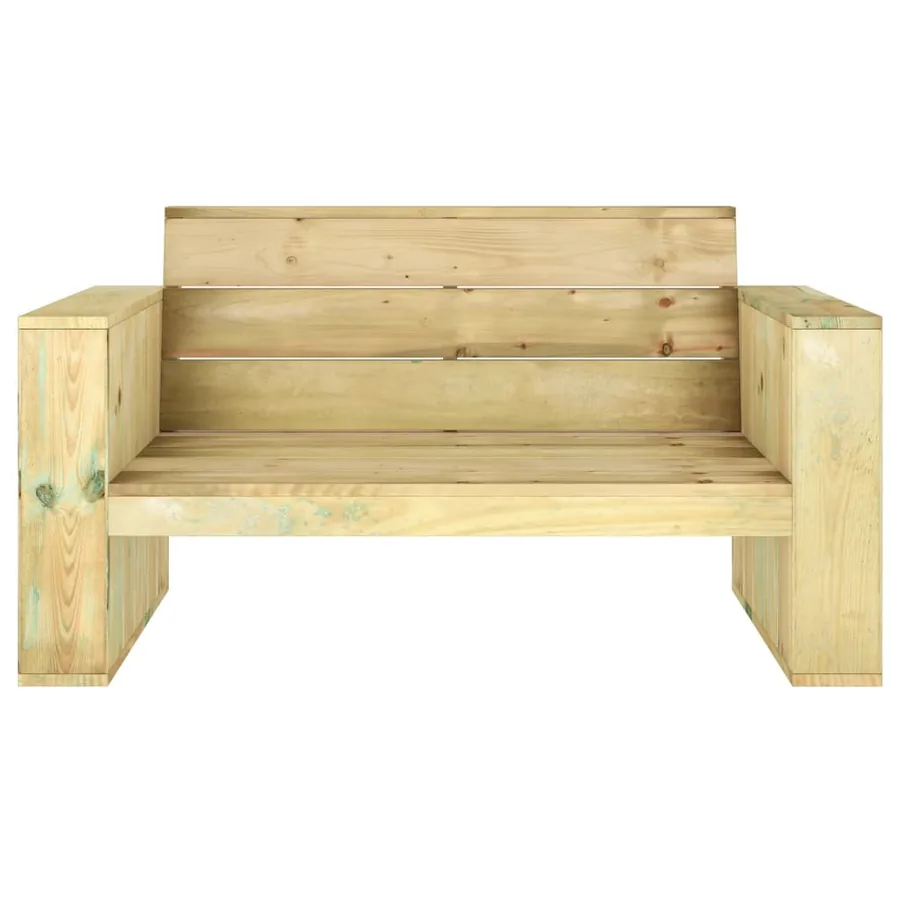 Salon de jardin 3 pcs Bois massif de pin imprégné - 8