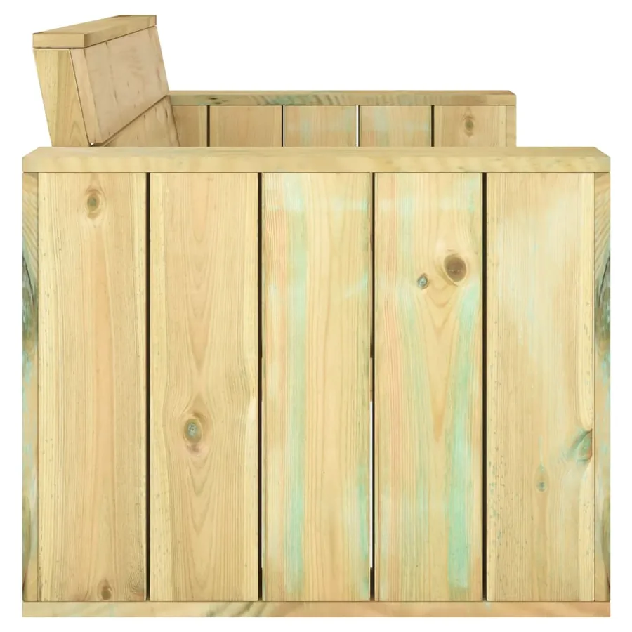 Salon de jardin 3 pcs Bois massif de pin imprégné - 9