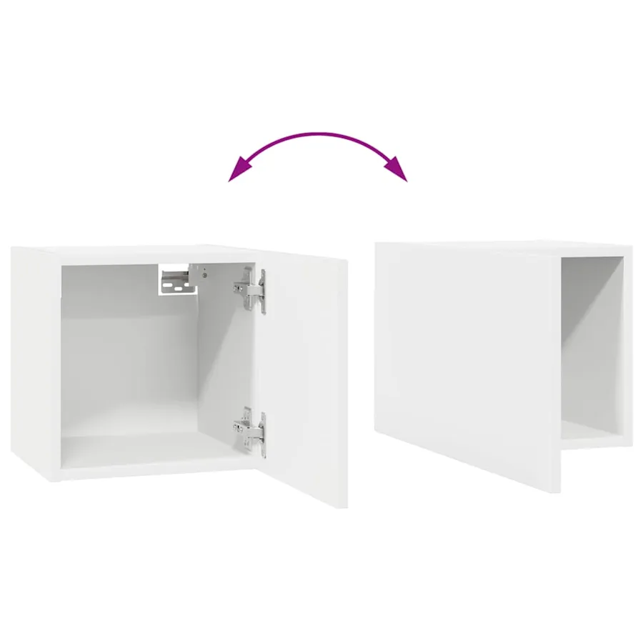 Ensemble de meubles TV 8 pcs Blanc Bois d'ingénierie - 9