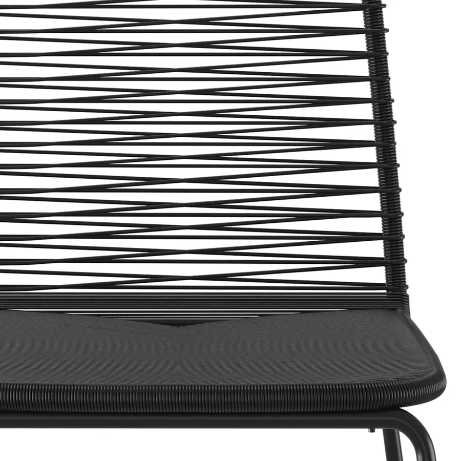 Ensemble à manger de jardin 7 pcs Noir - 6