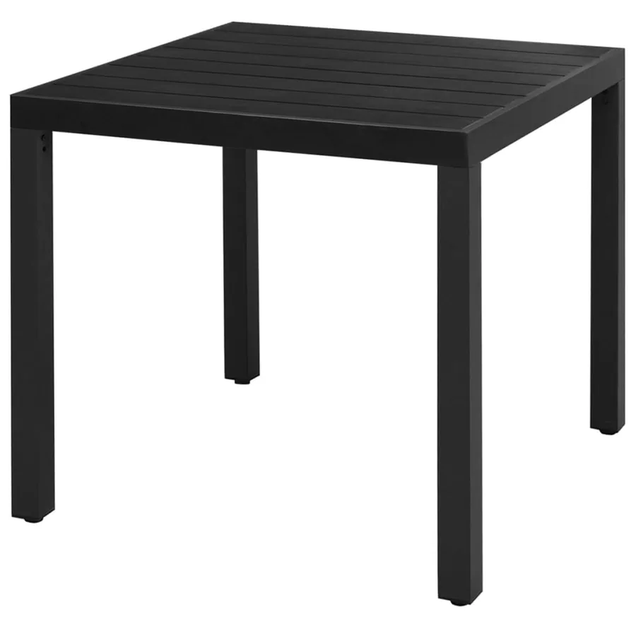 Ensemble à manger de jardin 5 pcs PVC résine tressée noir - 3