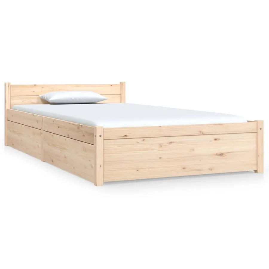 Cadre de lit sans matelas avec tiroirs - 2