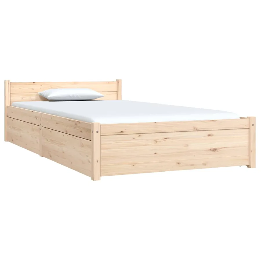 Cadre de lit sans matelas avec tiroirs - 3