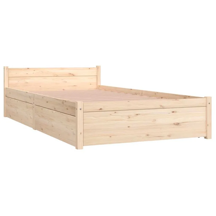 Cadre de lit sans matelas avec tiroirs - 4