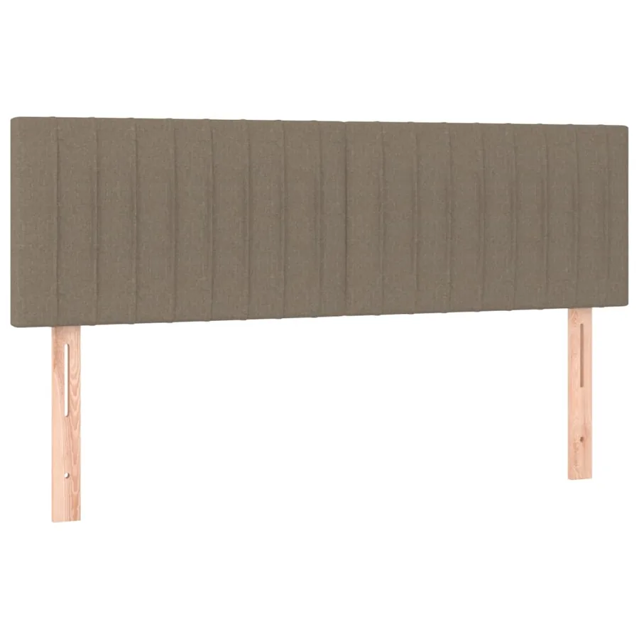Sommier à lattes de lit avec matelas LED Taupe 140x200 cm Tissu - 7