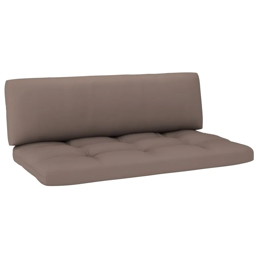 Salon de jardin palette 4pcs avec coussins Pin imprégné de gris - 3