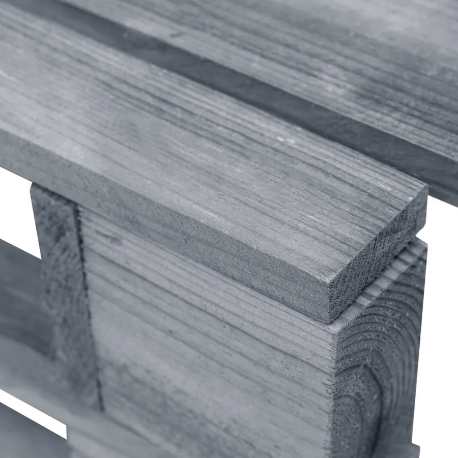 Pouf palette de jardin Bois de pin imprégné de gris - 5