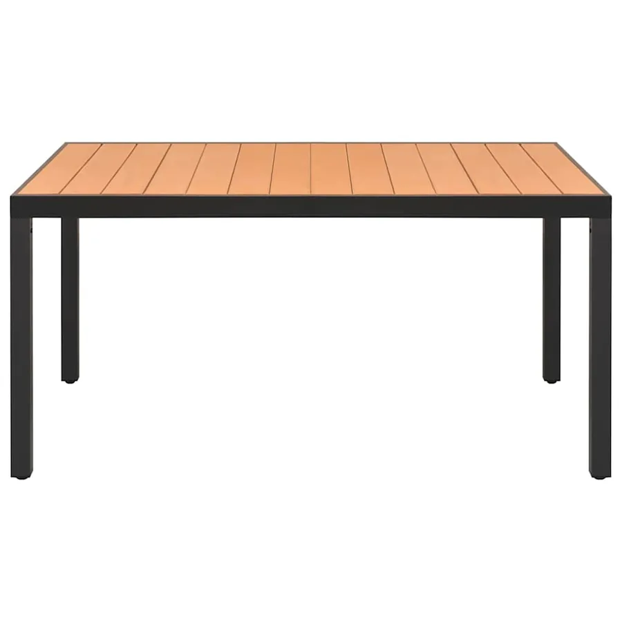 Ensemble à manger de jardin 7 pcs noir et marron - 10
