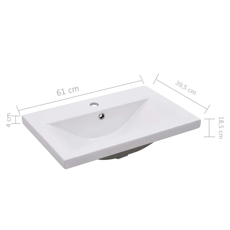 Armoire d'évier avec lavabo intégré Blanc Bois d'ingénierie - 13