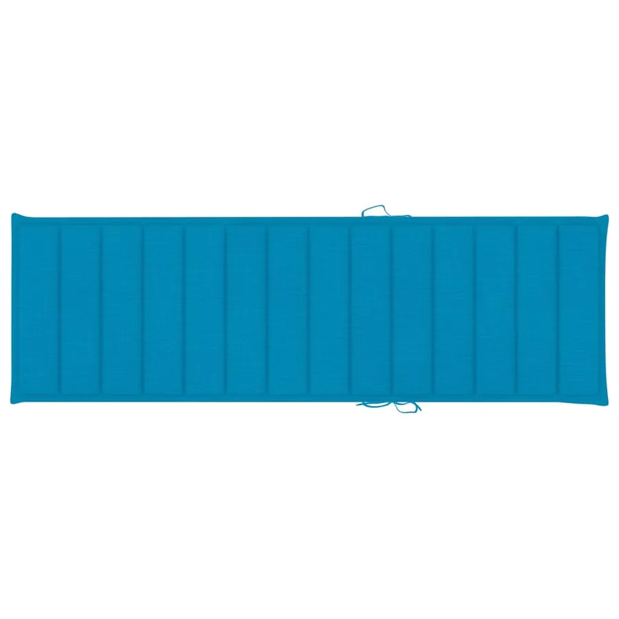 Chaise longue avec coussin bleu Bois de pin imprégné - 6