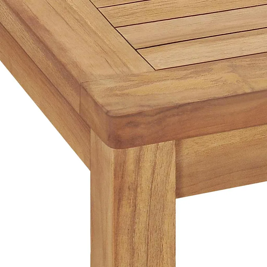 Ensemble de salle à manger de jardin 7 pièces 140 x 80 cm en bois de teck massif - 10
