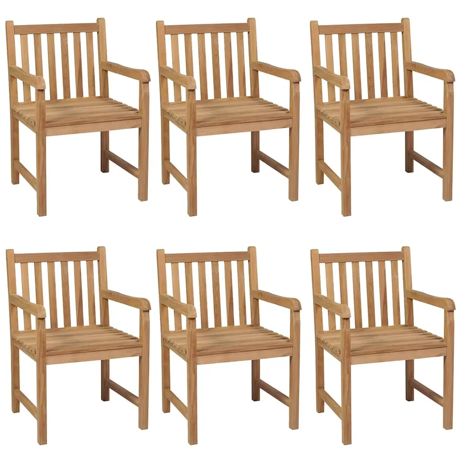 Ensemble de salle à manger de jardin 7 pièces 140 x 80 cm en bois de teck massif - 3