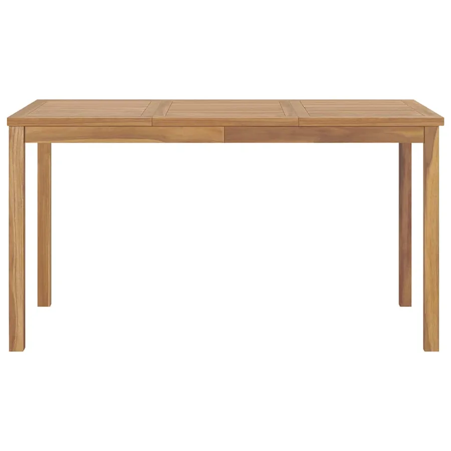 Ensemble de salle à manger de jardin 7 pièces 140 x 80 cm en bois de teck massif - 6