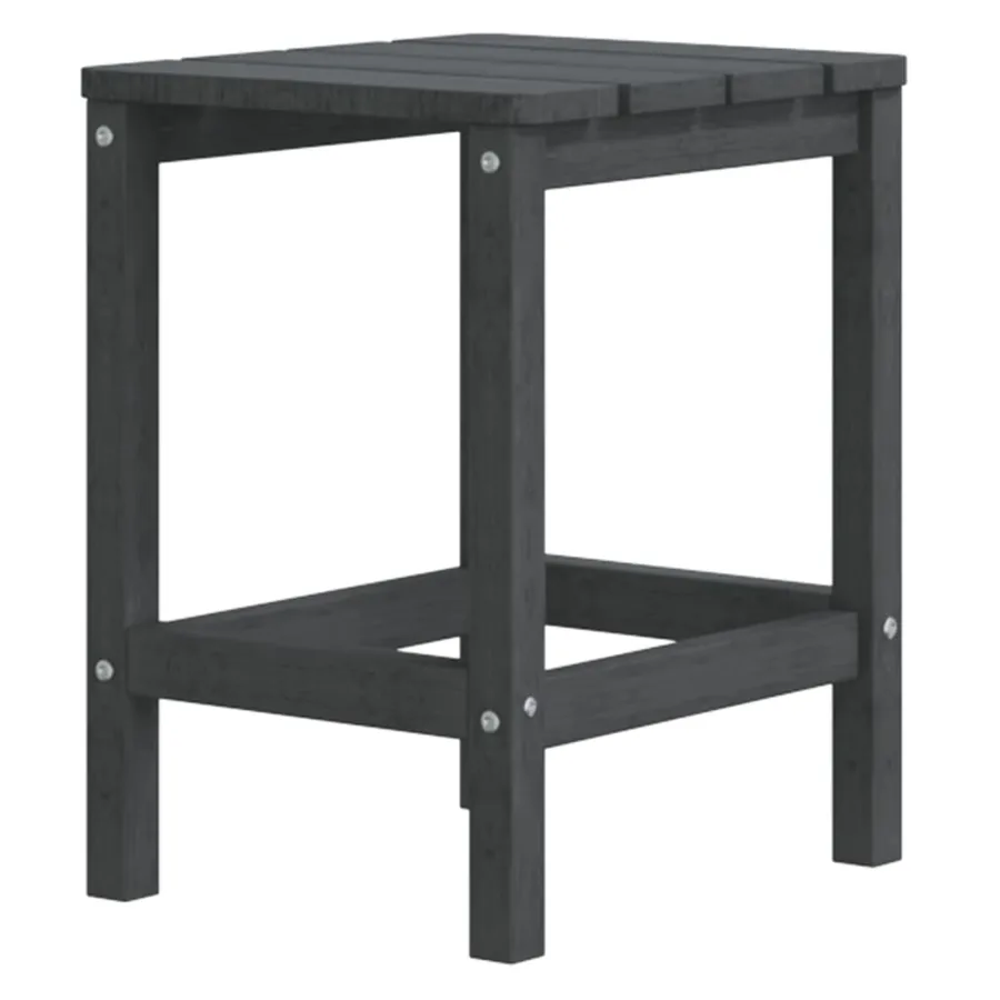 Chaise de jardin Adirondack repose-pied table PEHD Anthracite - 5