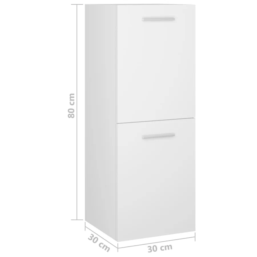 Ensemble de meubles de salle de bain Blanc Aggloméré - 14