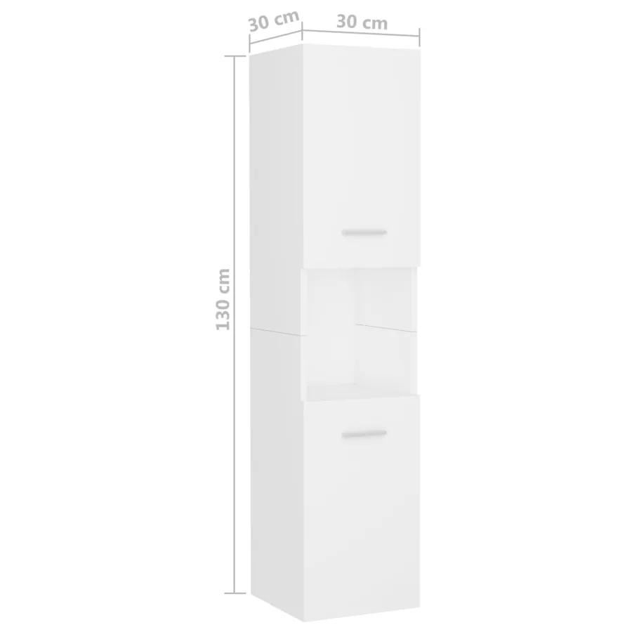 Ensemble de meubles de salle de bain Blanc Aggloméré - 15