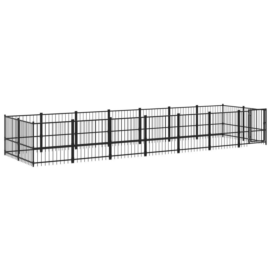 Chenil d'extérieur pour chiens Acier 13,14 m² - 2