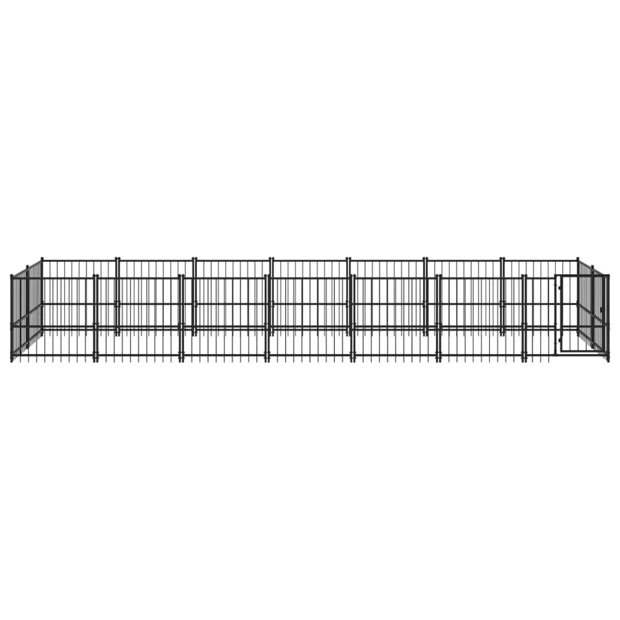 Chenil d'extérieur pour chiens Acier 13,14 m² - 3