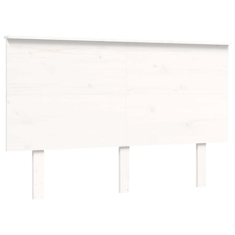 Lit pour personne âgée sans matelas blanc 140x200cm bois massif - 8
